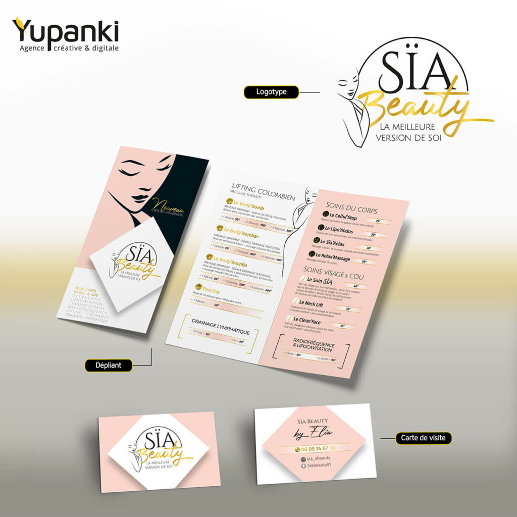 Sia Beauty - Réalisation Yupanki agence créative et studio de design